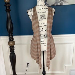 Tan striped cardigan